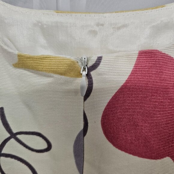 Vintage Positive Attitude Cream Floral Dress Sleeveless Coquette 22P - Picture 7 of 11